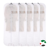 Willow Non-Woven Garments Cover  for Abayas, long Dress, Jelebya Evening Dress With Zipper (10 Pc Pack)  (165 x  60cm,) White